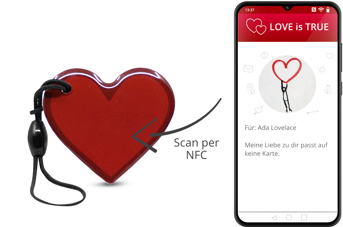 NFC-Love - the digital heart pendant